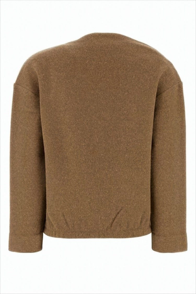 Max Mara Cropped Boxy Sweater With Wide Neckline