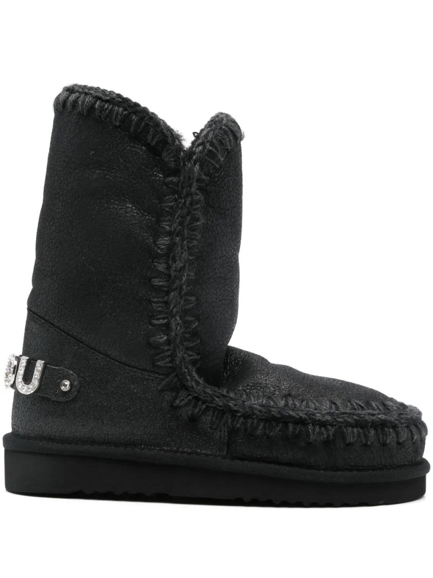 Mou Ankle Boots With Plush Sheep Leather Lining