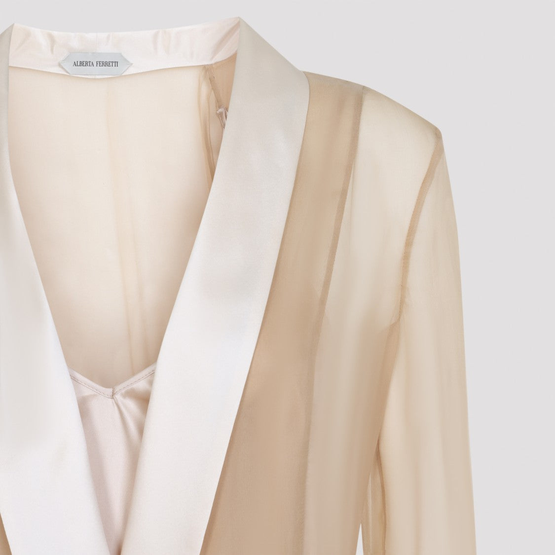 Alberta Ferretti Pink Silk Chiffon Long Dress