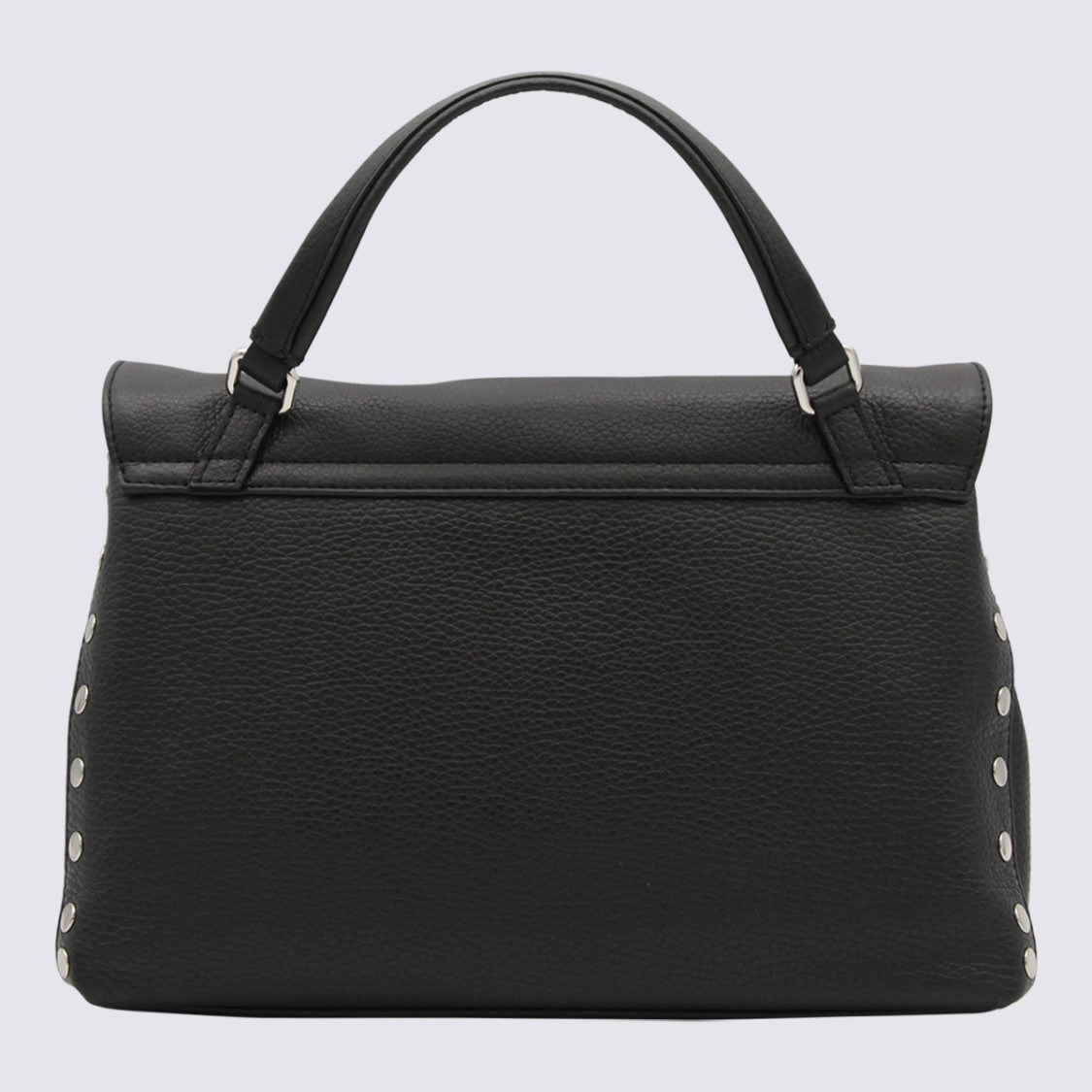 Zanellato Structured Handbag With Pebbled Texture And Metallic Accents