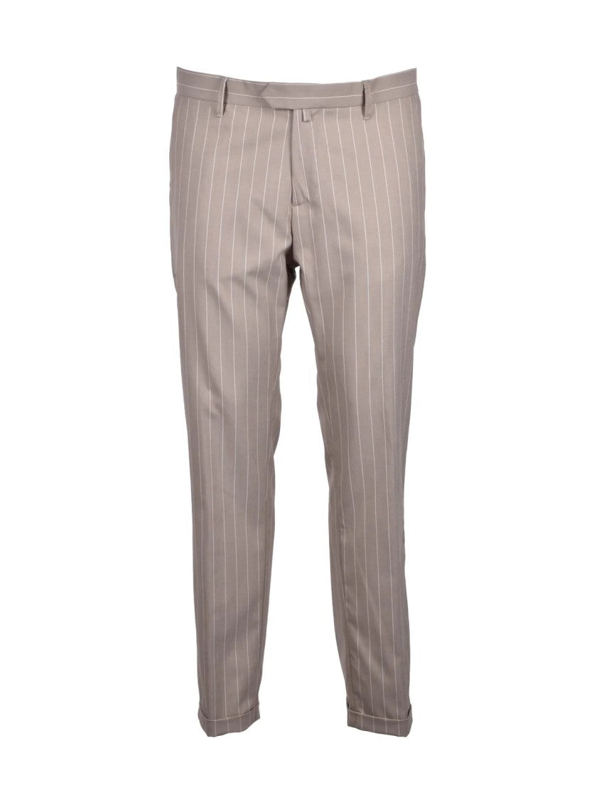 Officina 36 Beige Polyester Viscose Elastane Men Suit