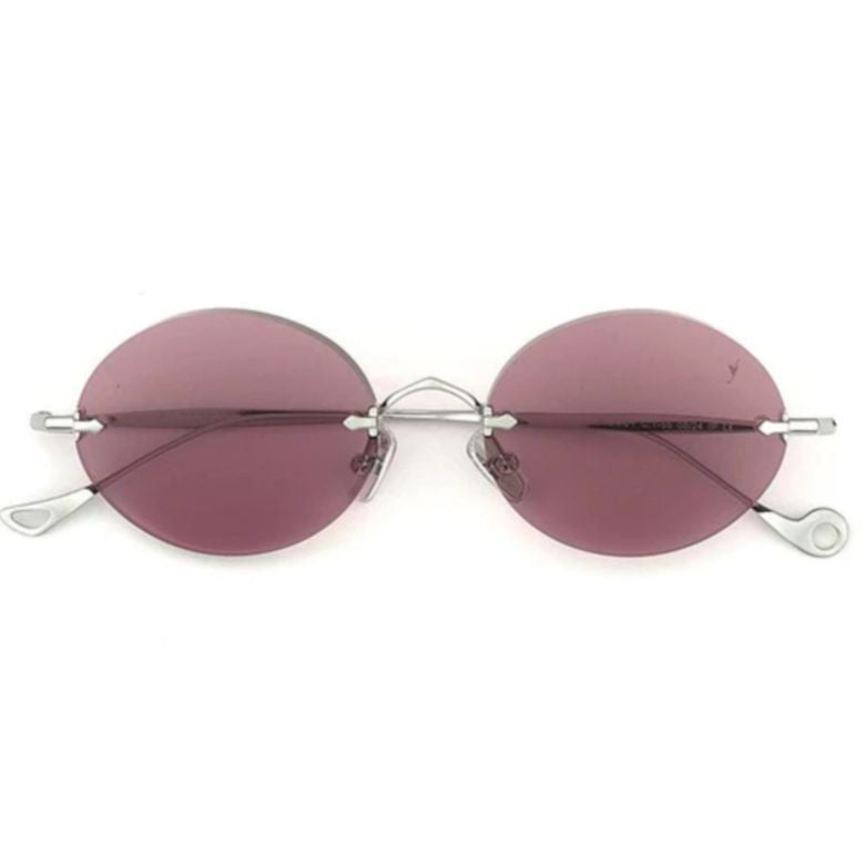 Eyepetizer Wilmot C.1-55 Rimless Round Sunglasses With Silver Bridge