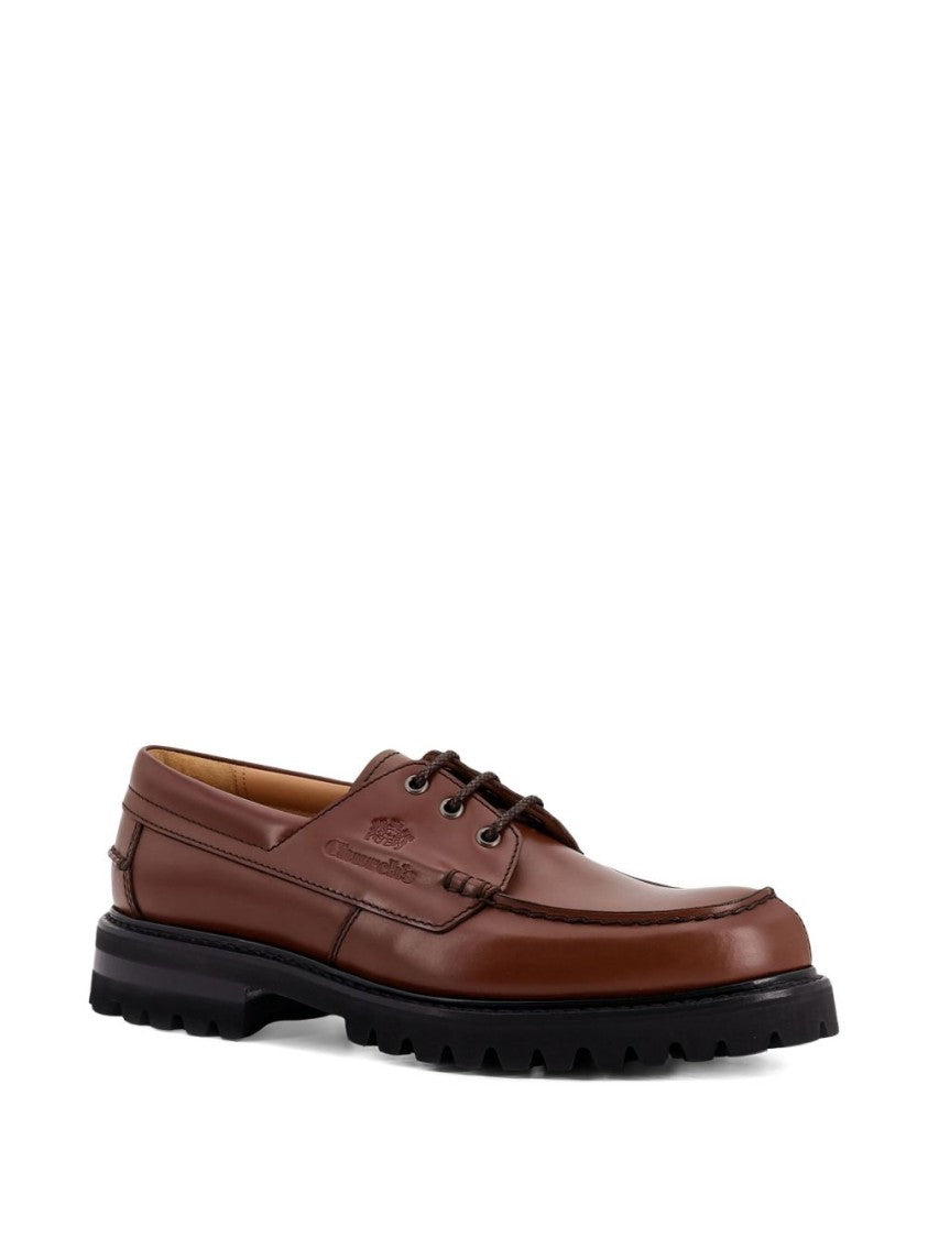 Church's Burnt Brown Smooth Leather Boat Loafers