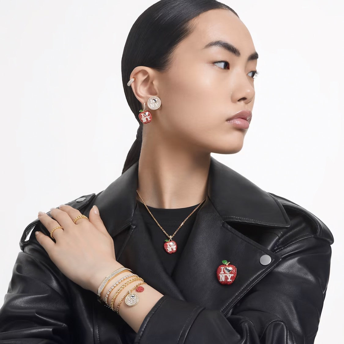 Swarovski Octagonal Bangle With Precision-Cut Pavé Crystals