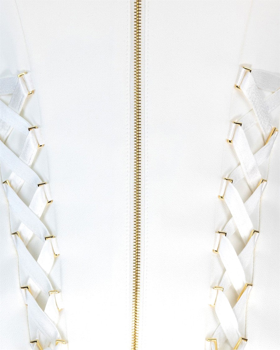 Elisabetta Franchi Crêpe Jacket With Criss-Cross Ties