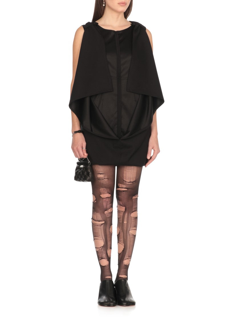 Mm6 By Maison Margiela Black Viscose Dress