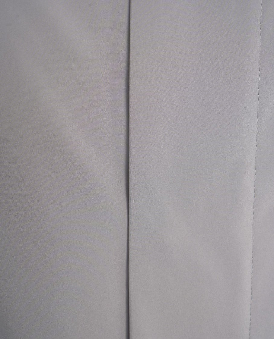 People Of Shibuya Minimalist High Collar Grey Coat With Snap Closure