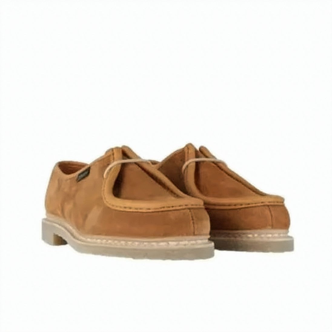 Paraboot Moccasin-Toe Suede And Leather Loafers With Rubber Sole