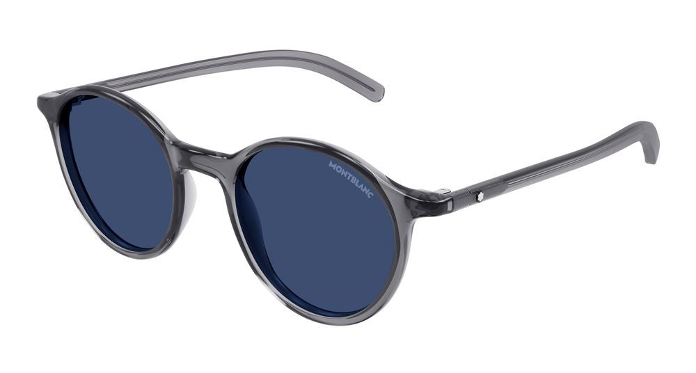 Montblanc Grey Mb0324s Acetate Round Sunglasses