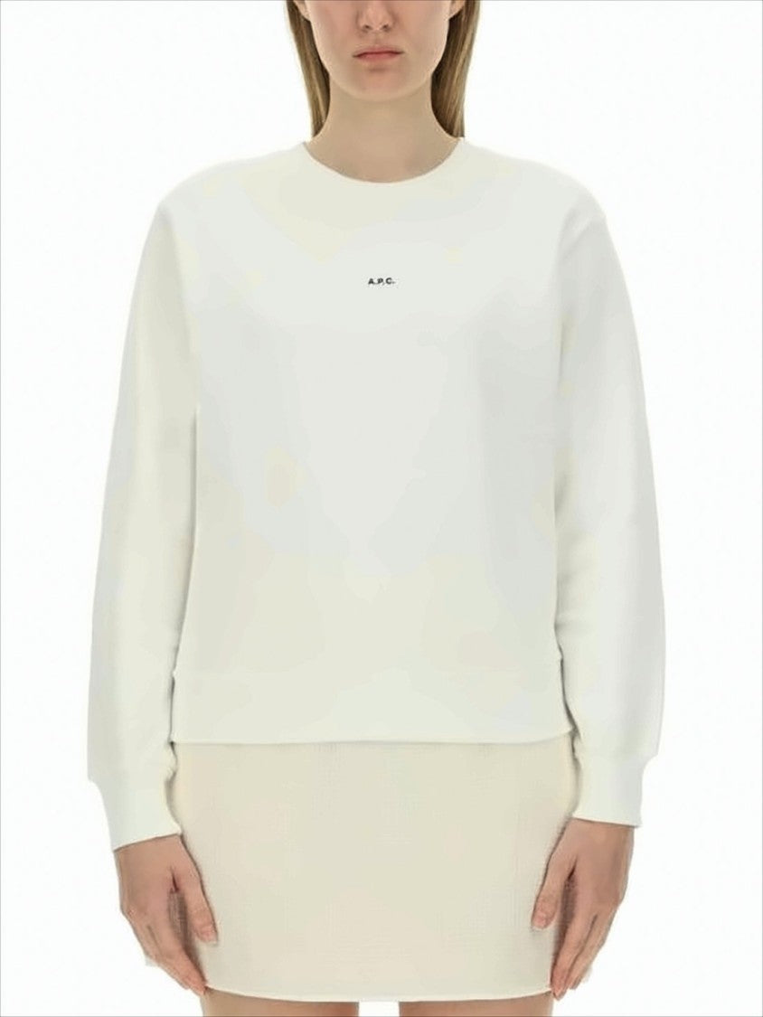 A.P.C. Long-Sleeve Top With Crew Neckline And Oversized Sleeves