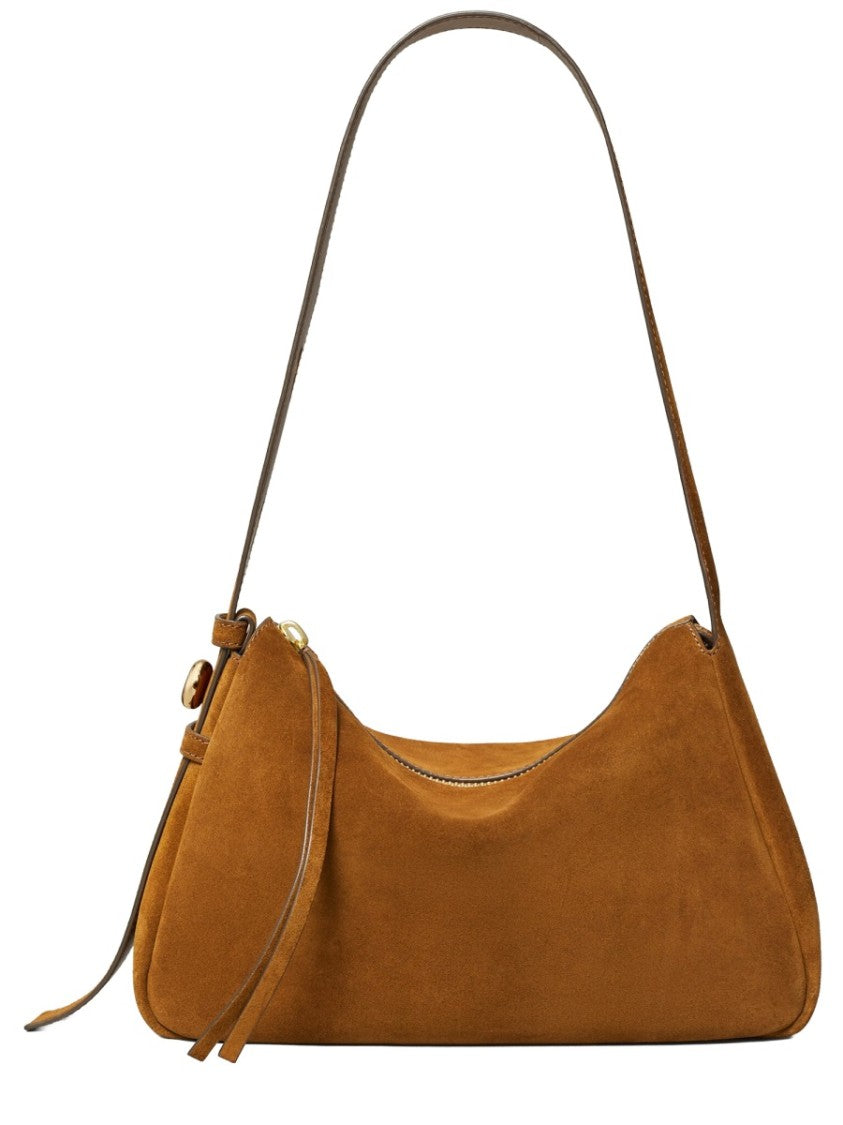Tory Burch Brown Romy Bovine Suede Shoulder Bag