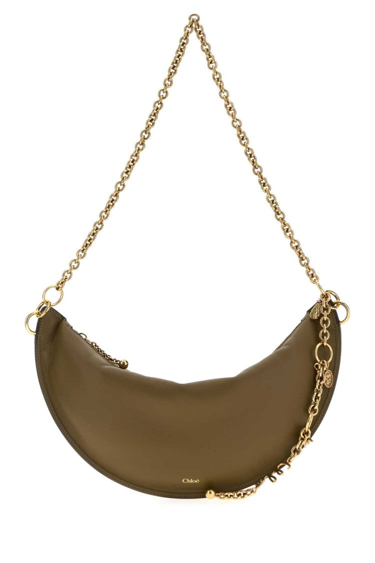 Chloé Army Green Nappa Leather Chloe Icons Shoulder Bag