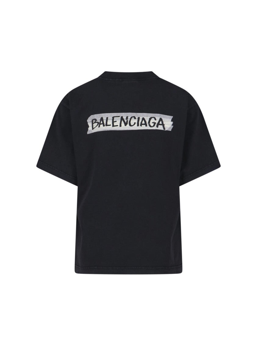 Balenciaga "Masking Tape" T-Shirt – Black
