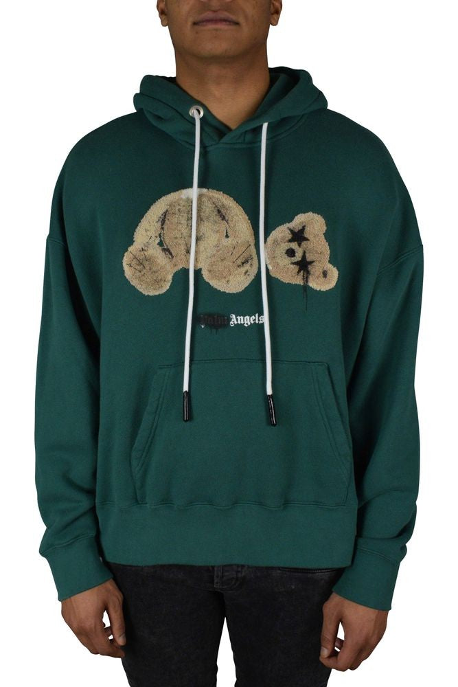 Palm Angels Fir Green Hooded Sweatshirt