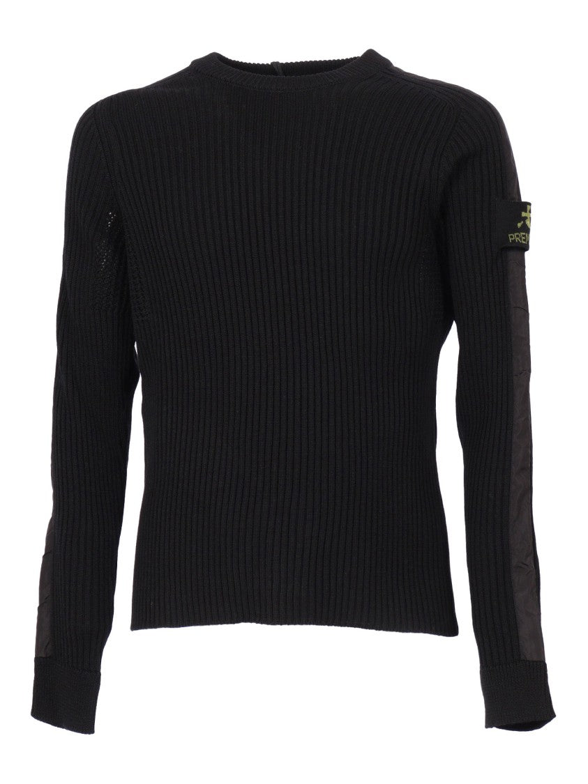 Premiata Ribbed Crew Neck Sweater In 100% Virgin Wool