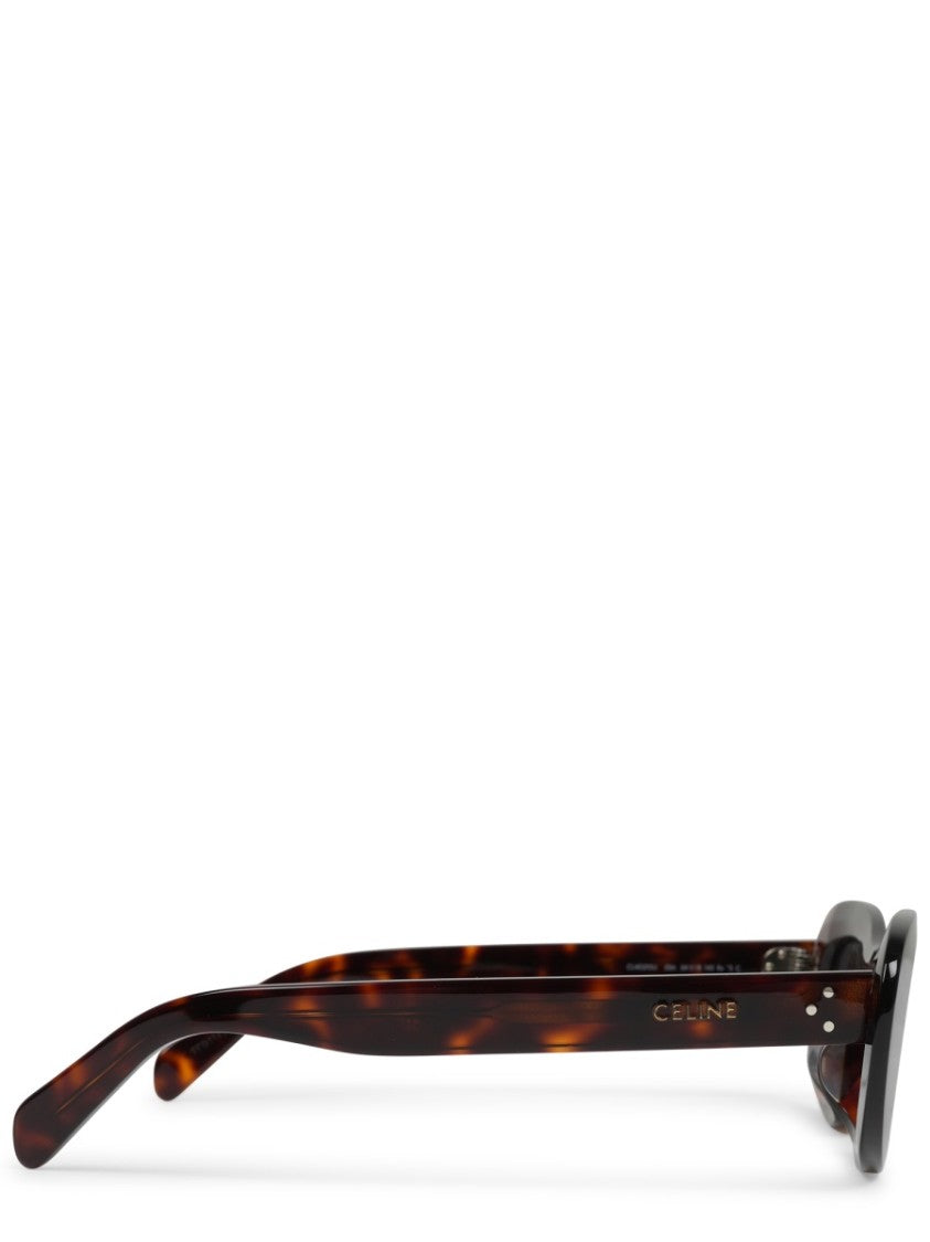Celine Tortoiseshell Cat-Eye Sunglasses With Bold Retro Frame