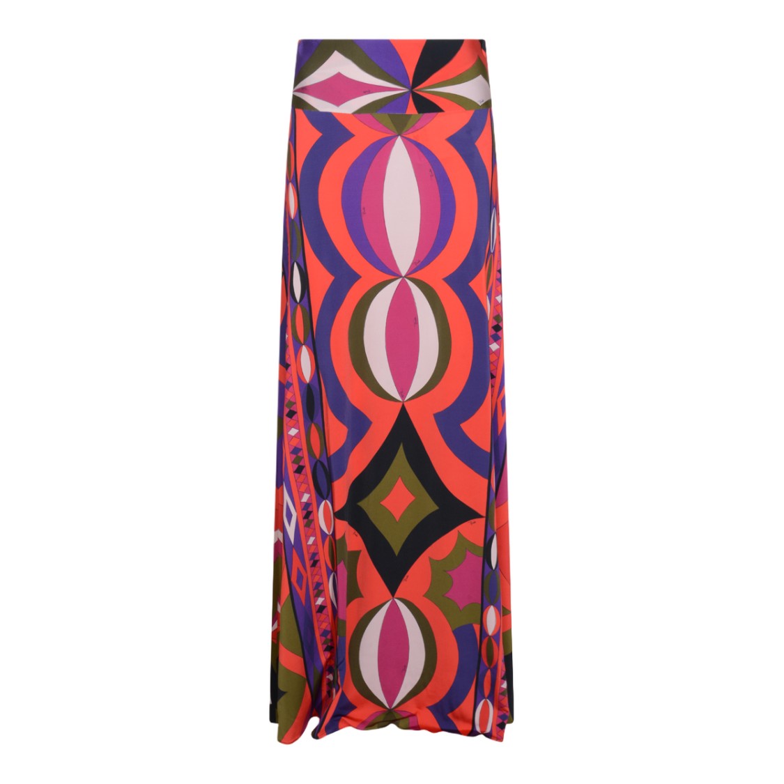 Emilio Pucci Maxi Skirt With Multicolored Geometric Pattern