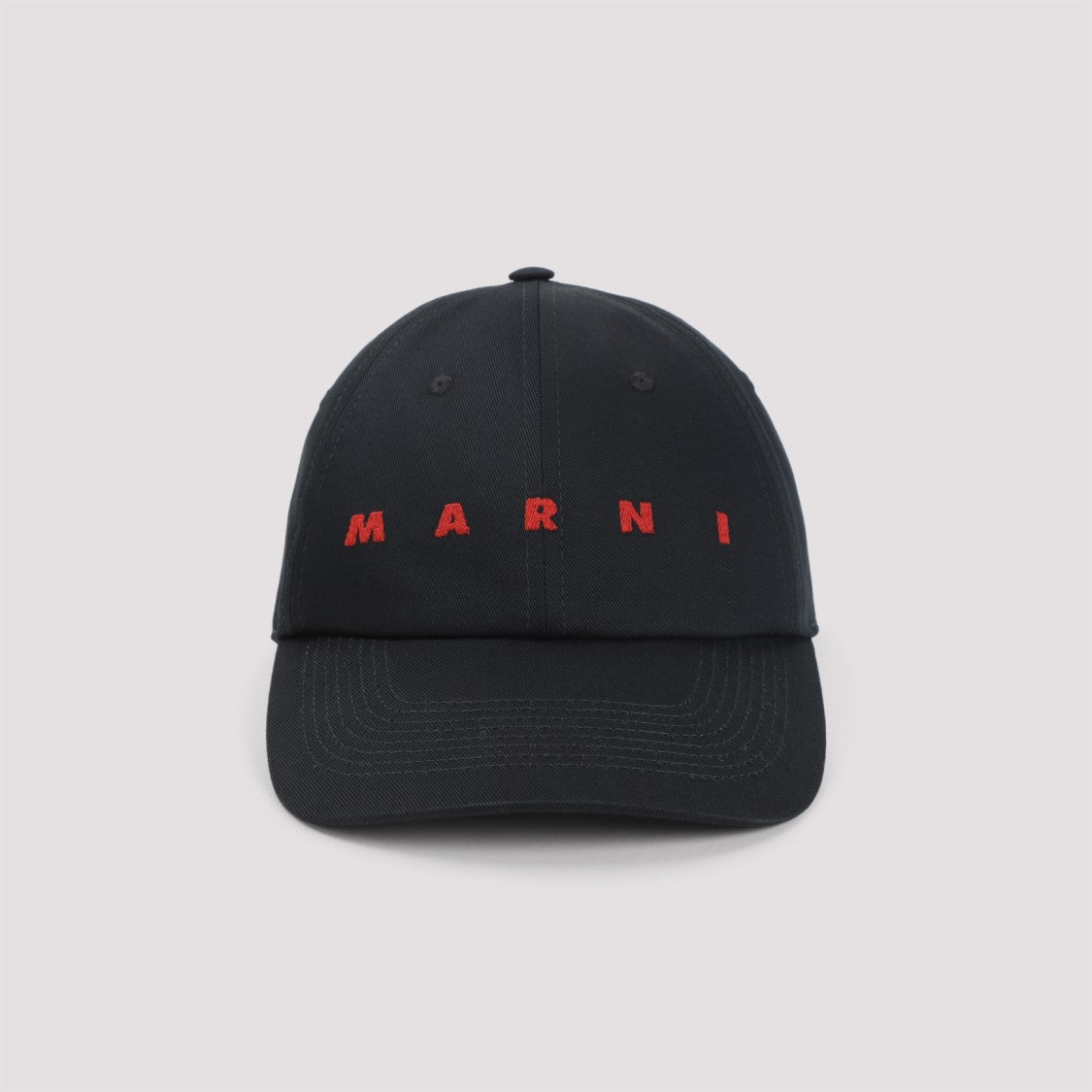Marni Black Cotton Baseball Cap