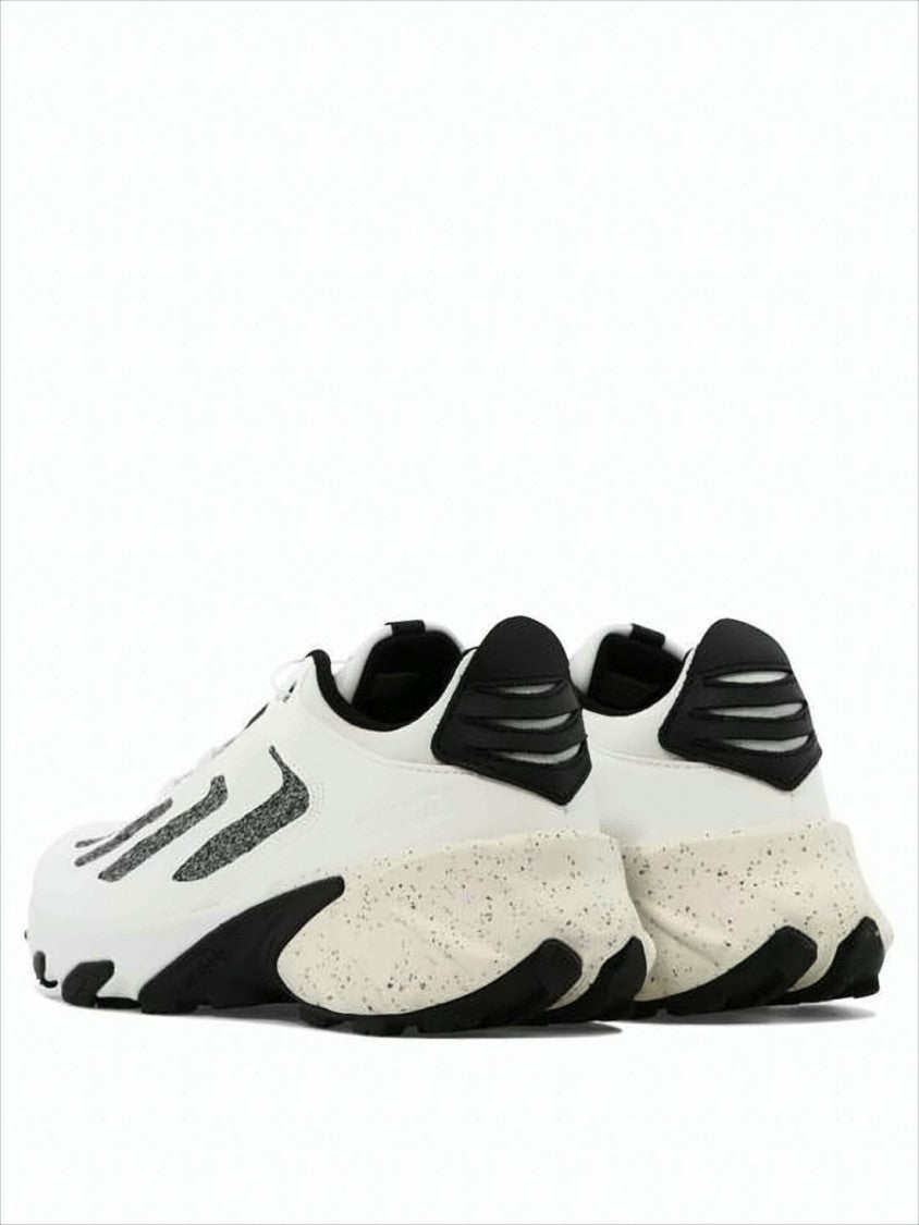 Salomon White Sneakers With Dynamic Black Accents