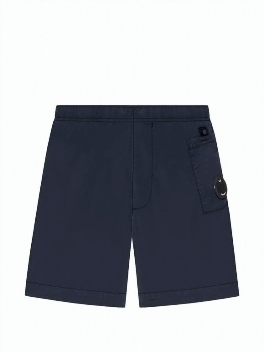 C.P. Company Blue Minimalist Polyamide Beach Shorts