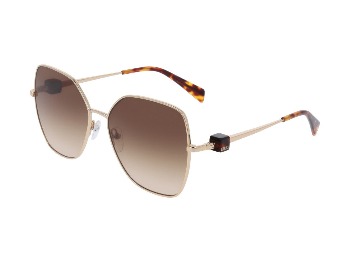 Liu Jo Lj160s Gold Oversized Geometric Sunglasses