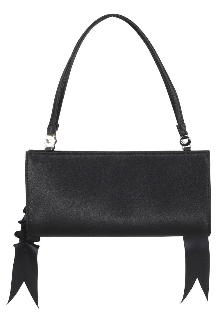 Coperni Pleated Ribbon Satin Pochette Bag
