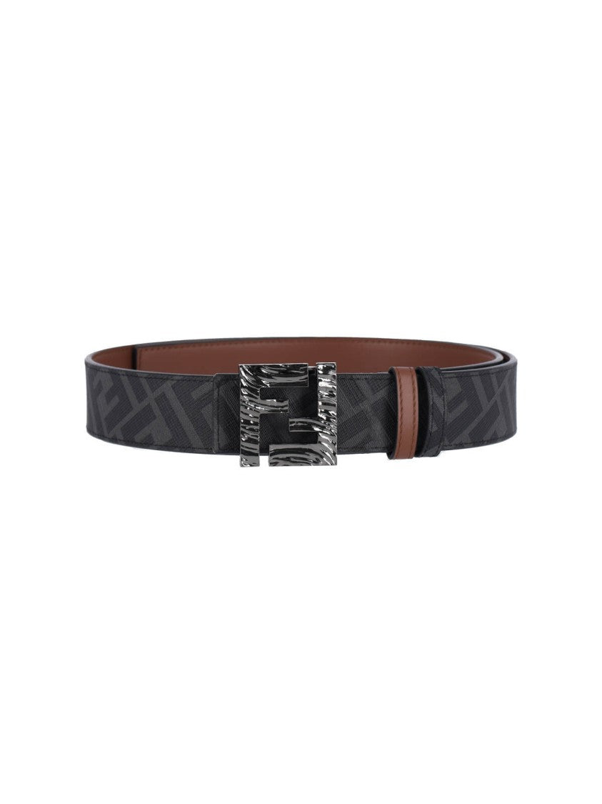 Fendi Reversible "Squared Ff" Belt – Brown/Black