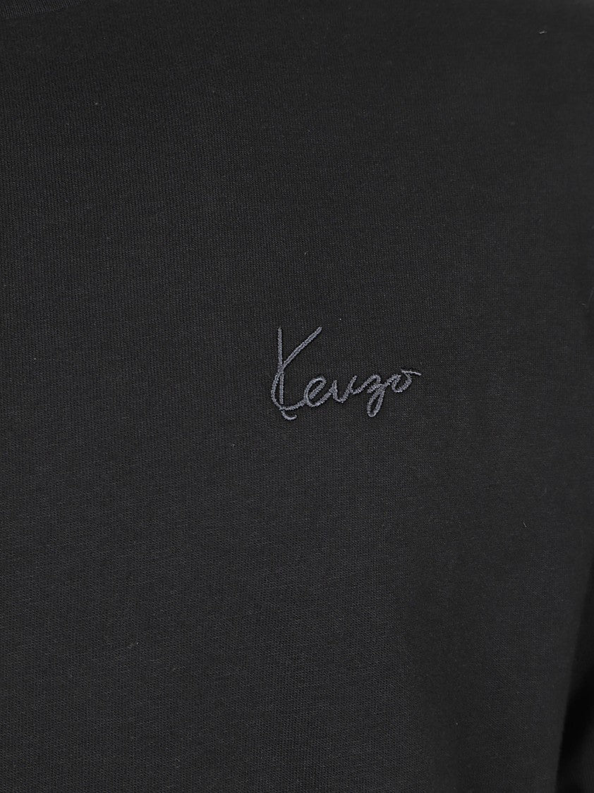 Kenzo Lightweight Embroidered Archive Logo Cotton Jersey T-Shirt