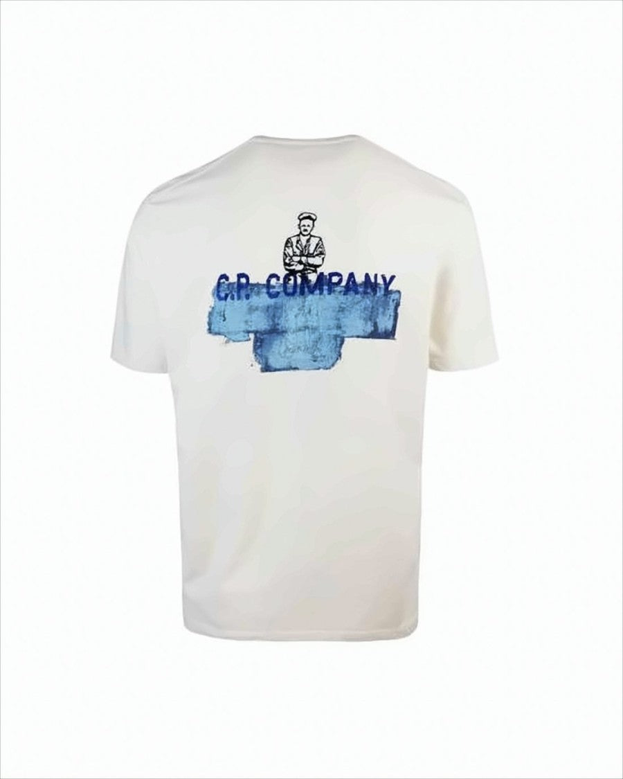 C.P. Company Short-Sleeve Cotton T-Shirt With Graphic Logo Design