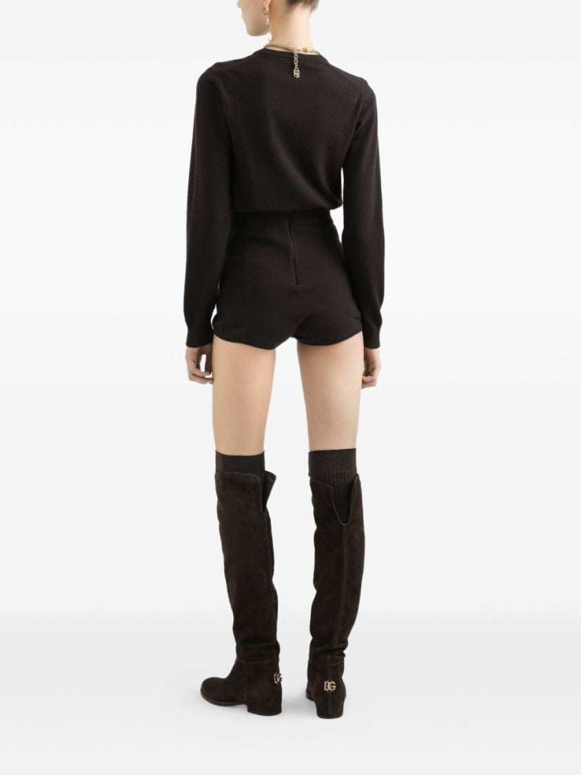 Dolce & Gabbana Cashmere Sweater With Classic Crew Neckline