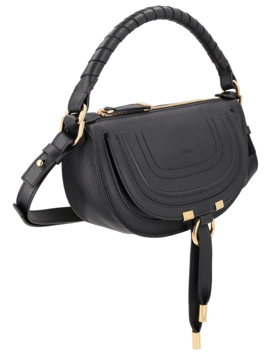 Chloé Crescent-Shaped Mini "Marcie" Bag With Gold-Tone Accents