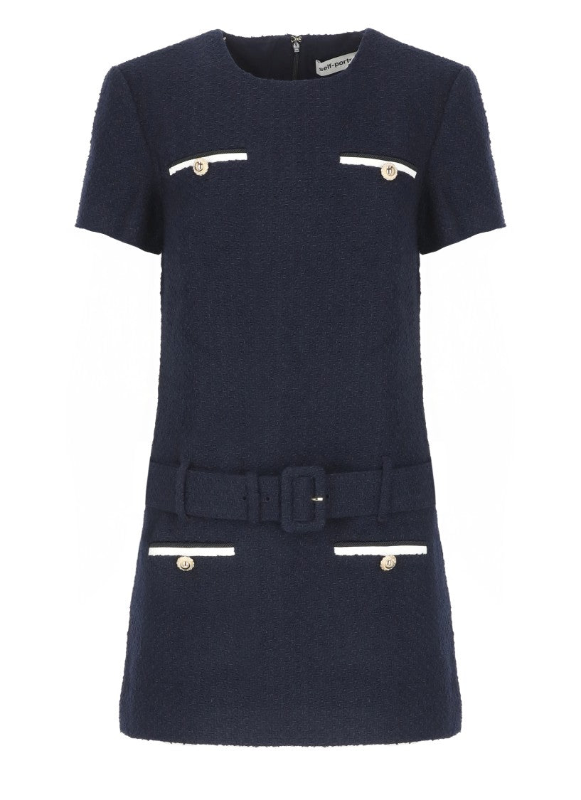 Self-Portrait Boucle Mini Dress