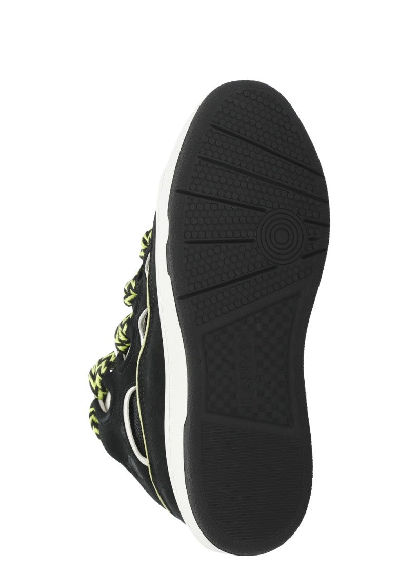Lanvin Black Curb Leather Sneakers