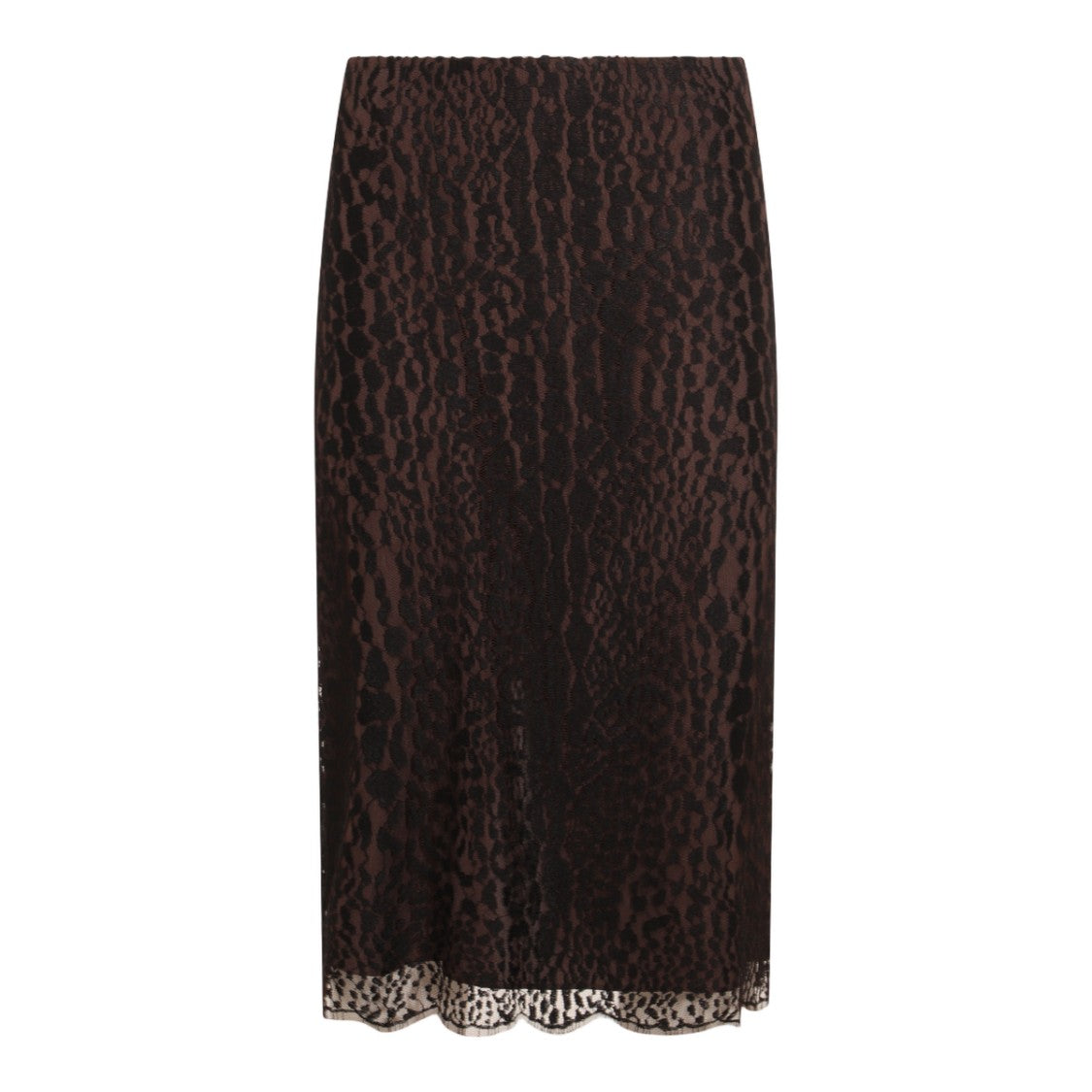 Tom Ford Midi Lace Skirt With Overlay