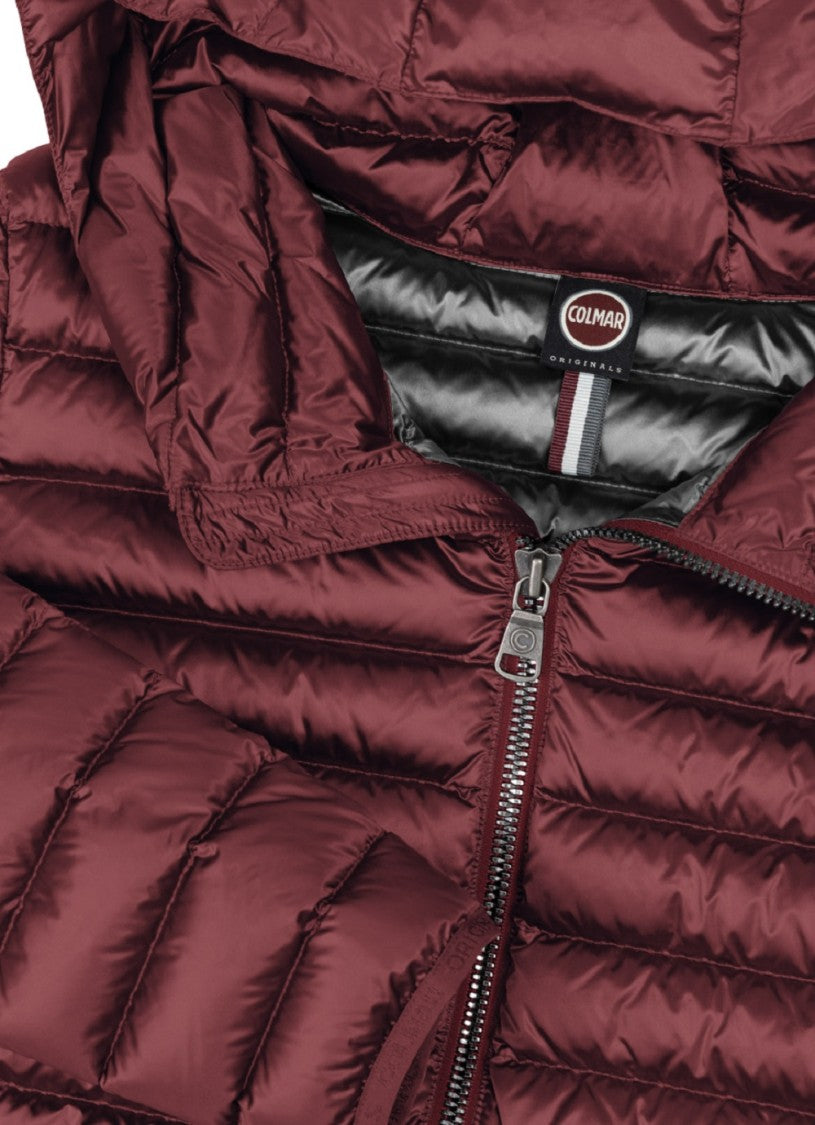 Colmar Mid-Length Iridescent Down Jacket Fixed Hood