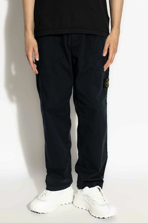 Stone Island Straight-Leg Pants With Drawstring Waist And Subtle Branding