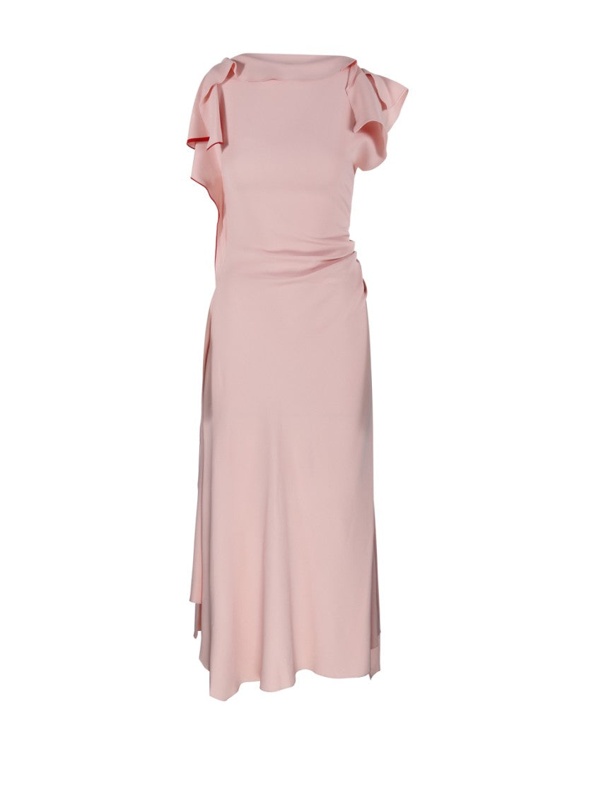 Victoria Beckham Drape Sleeve Midi Dress