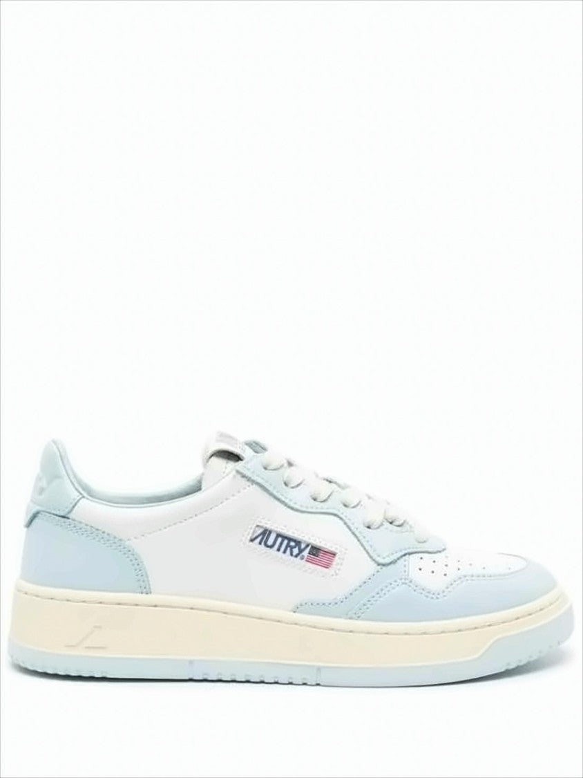 Autry Low-Top Sneakers In Pastel Blue And White With Perforated Detailing