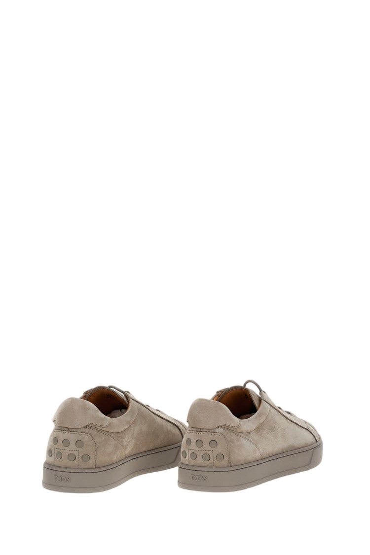 Tod's Beige Nabuk Velvet Calfskin Nubuck Sneakers