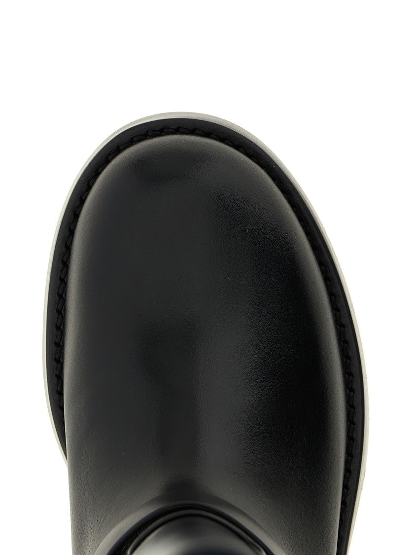 Elisabetta Franchi Logo Strap Boots