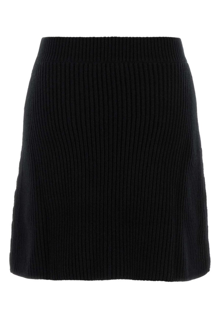Jil Sander Black Wool Mini Skirt