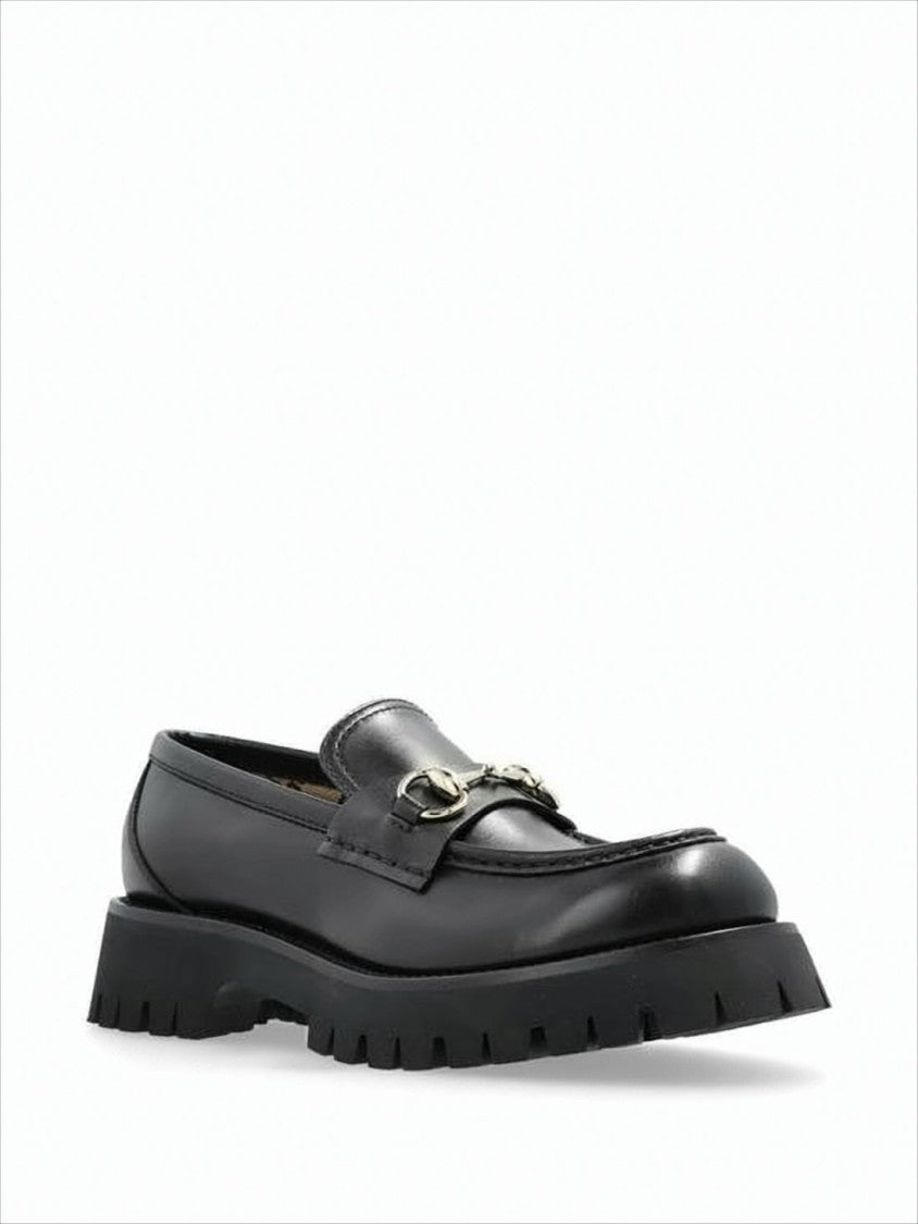 Gucci Chunky Sole Black Leather Loafers