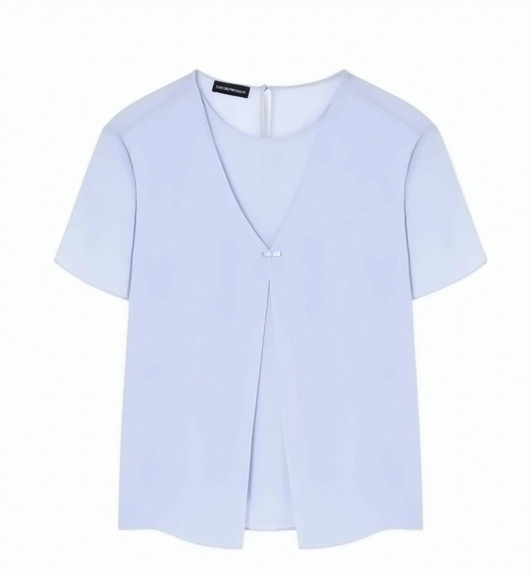 Emporio Armani Techno Georgette Two Piece Effect Blouse