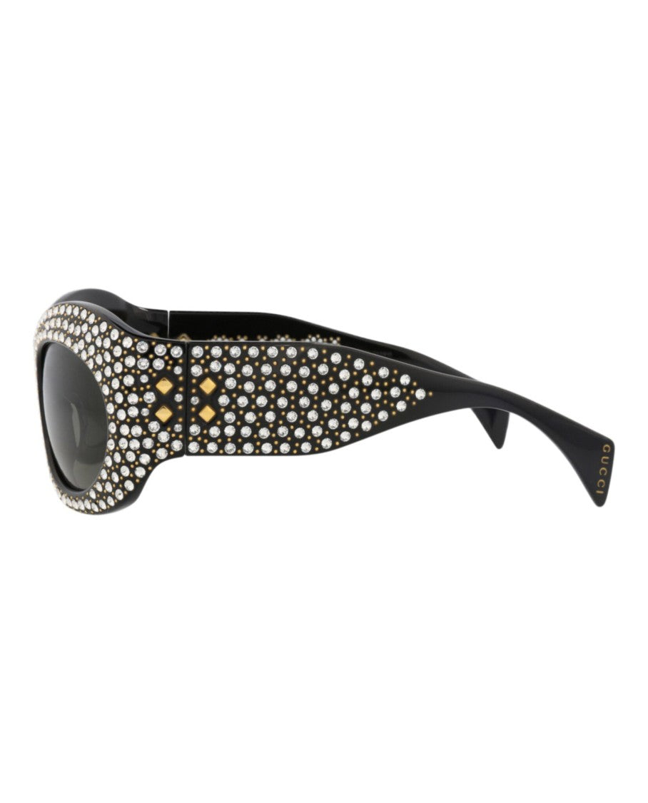 Gucci Shield-Frame Recycled Acetate Sunglasses
