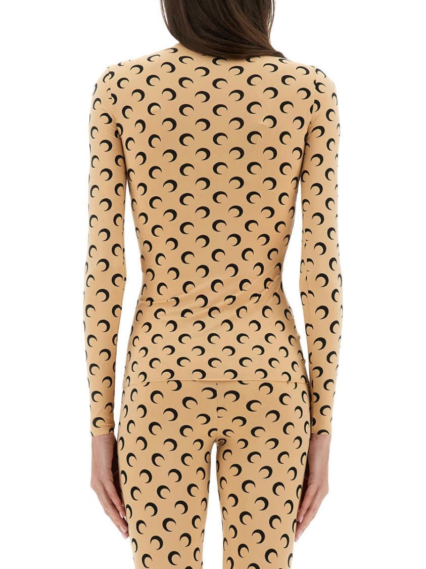 Marine Serre "Moon" Turtleneck T-Shirt