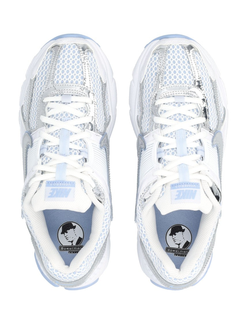 Nike White Zoom Vomero 5 Leather-And-Fabric Sneakers
