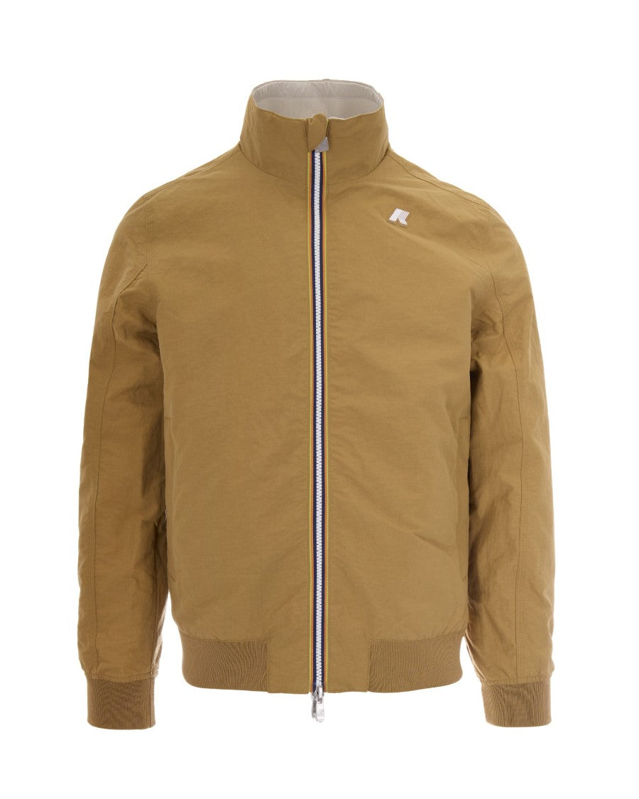 K-Way Reversible Cotton Blend And Recycled Nylon Jacket