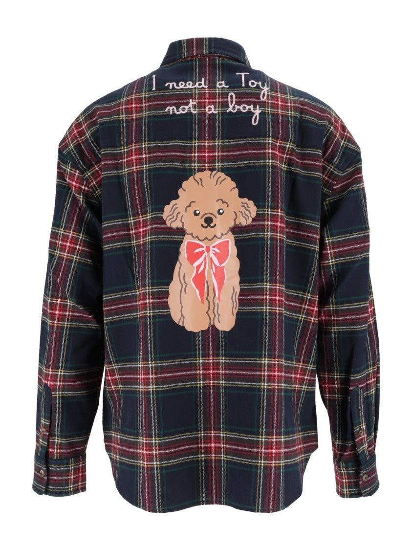Mc2 Saint Barth Lully Flannel Long-Sleeved Plaid Shirt
