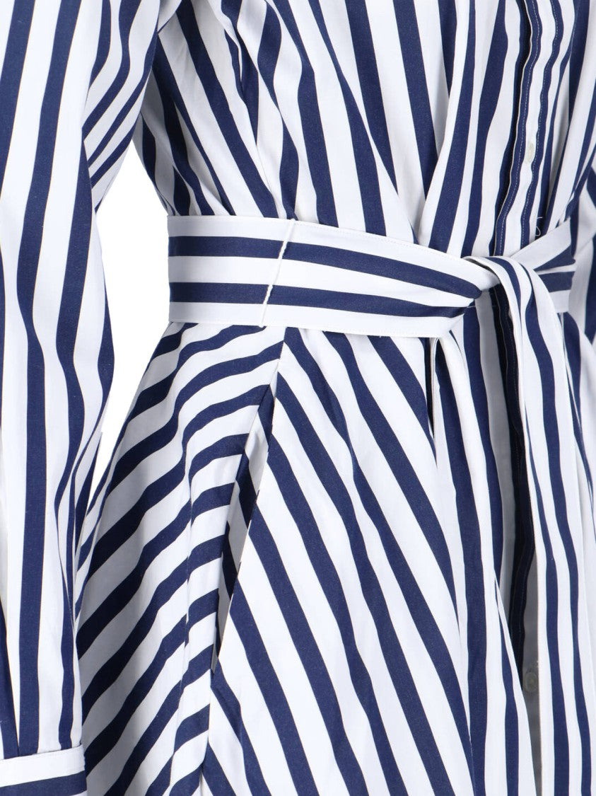 Polo Ralph Lauren Blue Vertical Stripe Shirt Dress