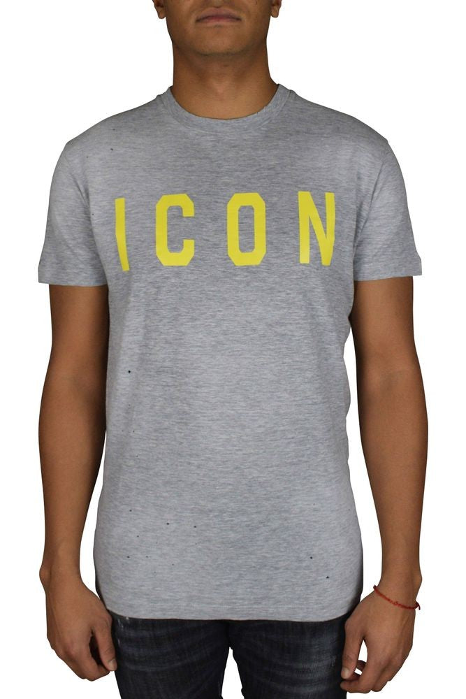 Dsquared2 Slim Fit Gray Cotton T-Shirt